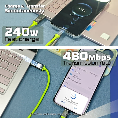 Powerwin PWC240 240W 4-in-1 Fast Charging Cable | PD3.1 USB-C