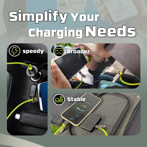 Powerwin PWC240 240W 4-in-1 Fast Charging Cable | PD3.1 USB-C