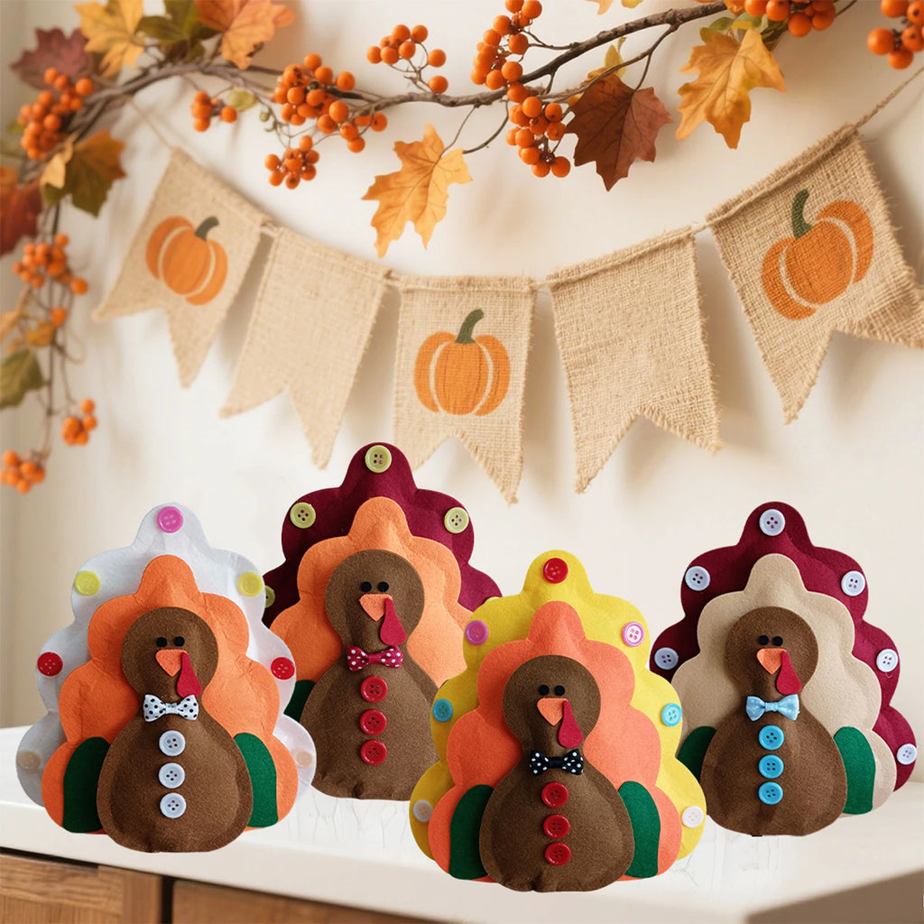 Thanksgiving Turkey Decoration Turkey Ornament Party Kitchen Table Decoration Christmas Pendant Supplies Festival Home Decor