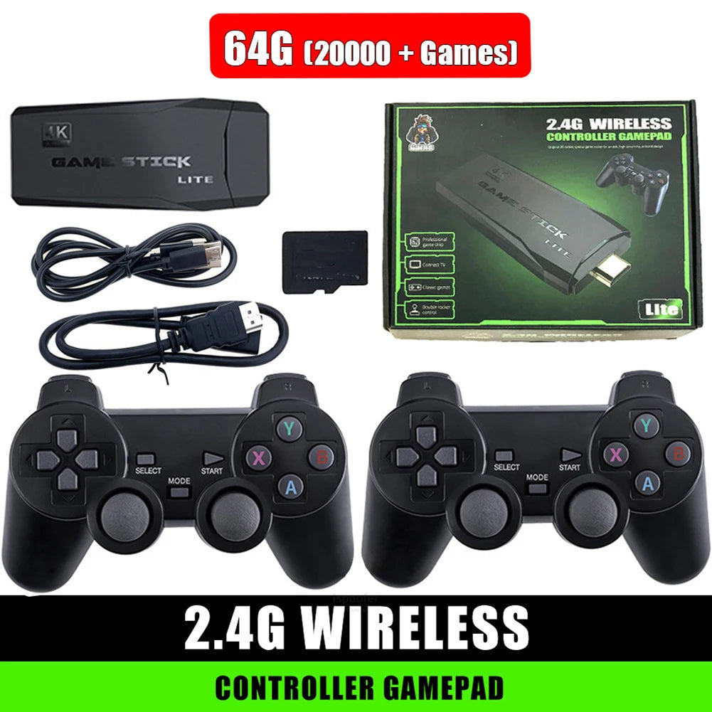 Gaming Console 58000 Games 256G TV Handheld Game Console 4K Wireless Gamepads HDMI-Compatible Wireless Controller for PS1 N64 DC
