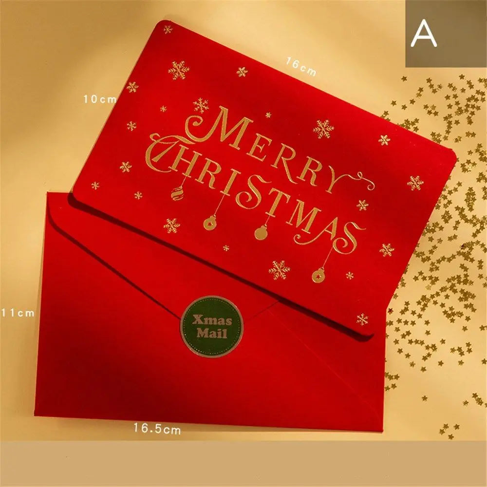 Birthday Party Supplies Best Wishes Thanksgiving Message Card Christmas Greeting Card Blessing Bronzing Merry Christmas