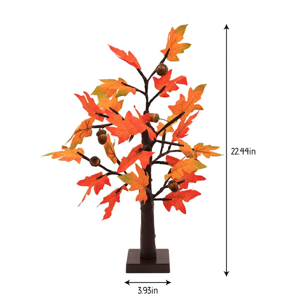 Led Thanksgiving Maple Leaf Scene Decoration Light Festival Decoration Luminous Tree Light