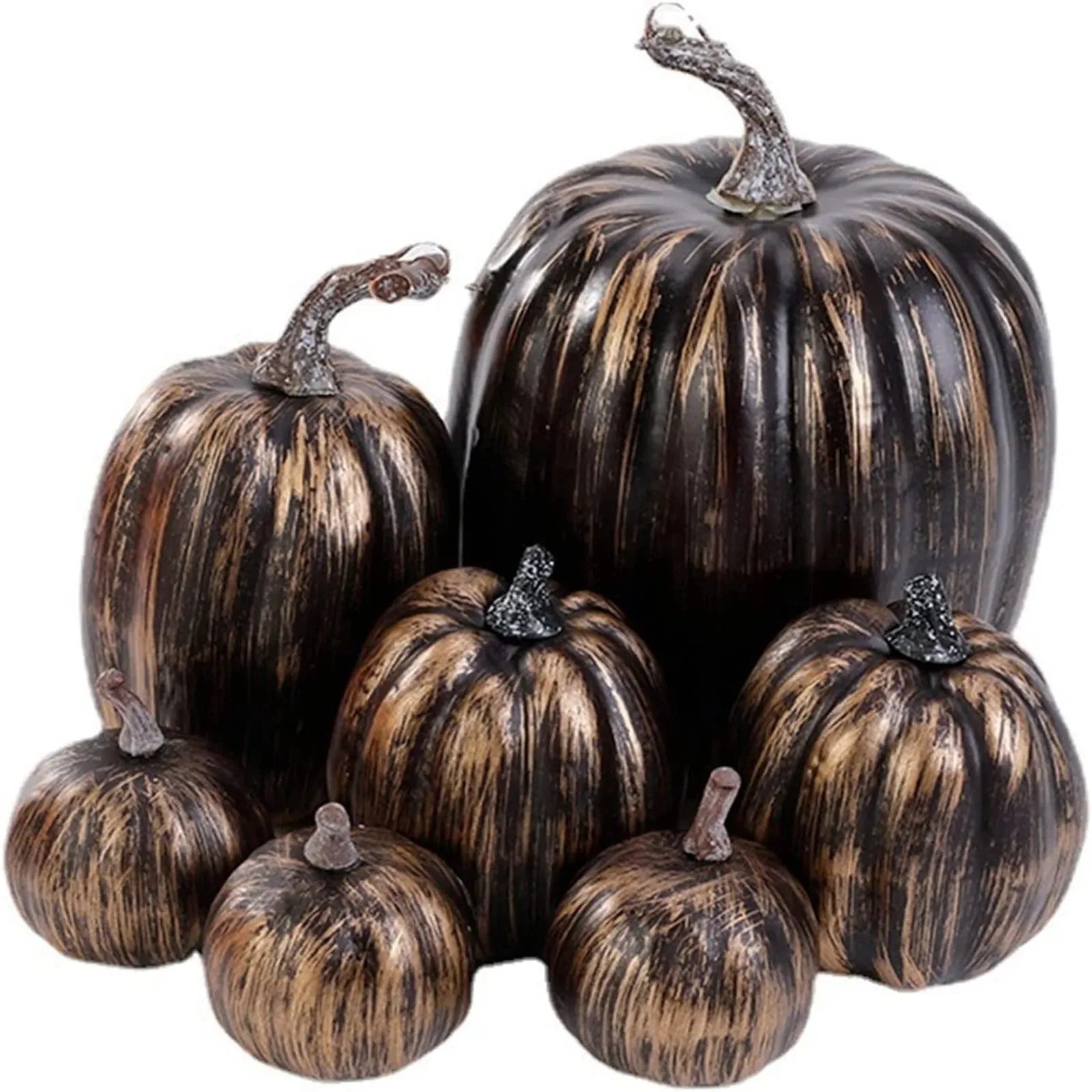 Thanksgiving Artificial Pumpkins Sets Assorted Big and Small Pumpkins Fake Pumpkins Farmhouse Fall Harvest Table Halloween Decor