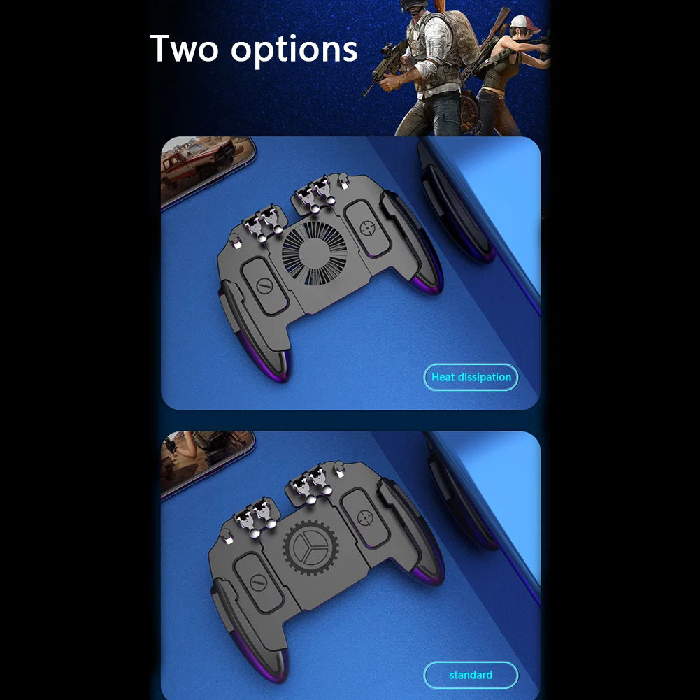 Mobile Shooting Gaming Game Controller Gamepads Gaming w/ Cooling Fan Entertainment Accessories for PUBG Joystick