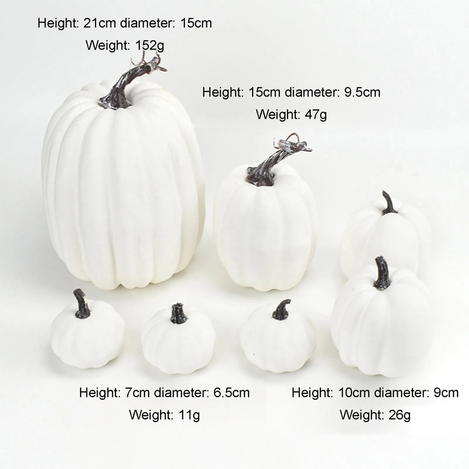 7pcs Thanksgiving Halloween Artificial Assorted Pumpkins Thanksgiving Decorations Party Supplies Autumn Fall DIY Craft