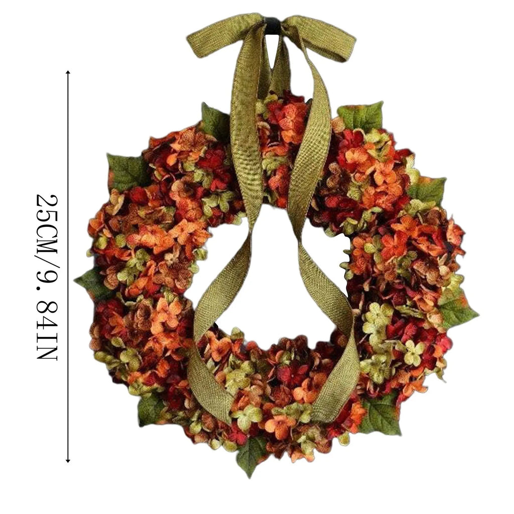 Autumn Thanksgiving Harvest Wreath - Realistic Red Fruit & Berry Wall Hanging for Festive Home Décor, Christmas & Seasonal Celeb