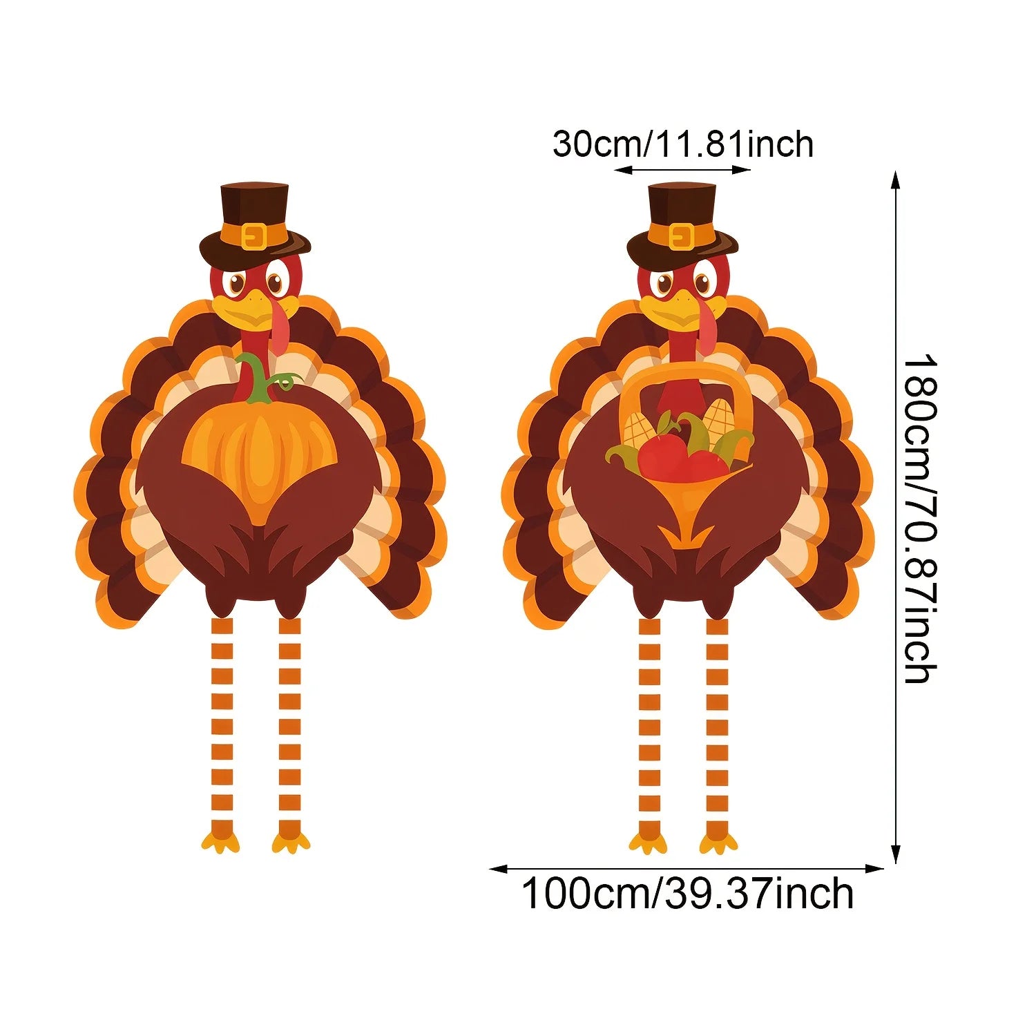 A Couplet Featuring Thanksgiving Turkey Autumn Harvest Party Decorations Thanksgiving Celebrations Polyester Photo Backdrops