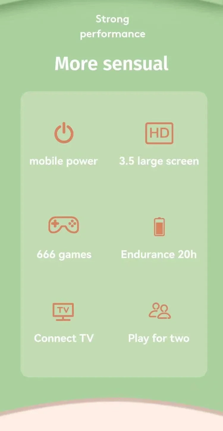 G6 Game Console 3.5 Inch Screen Handheld Game Device Portable Games Player Support Video Gaming Machine for Kids