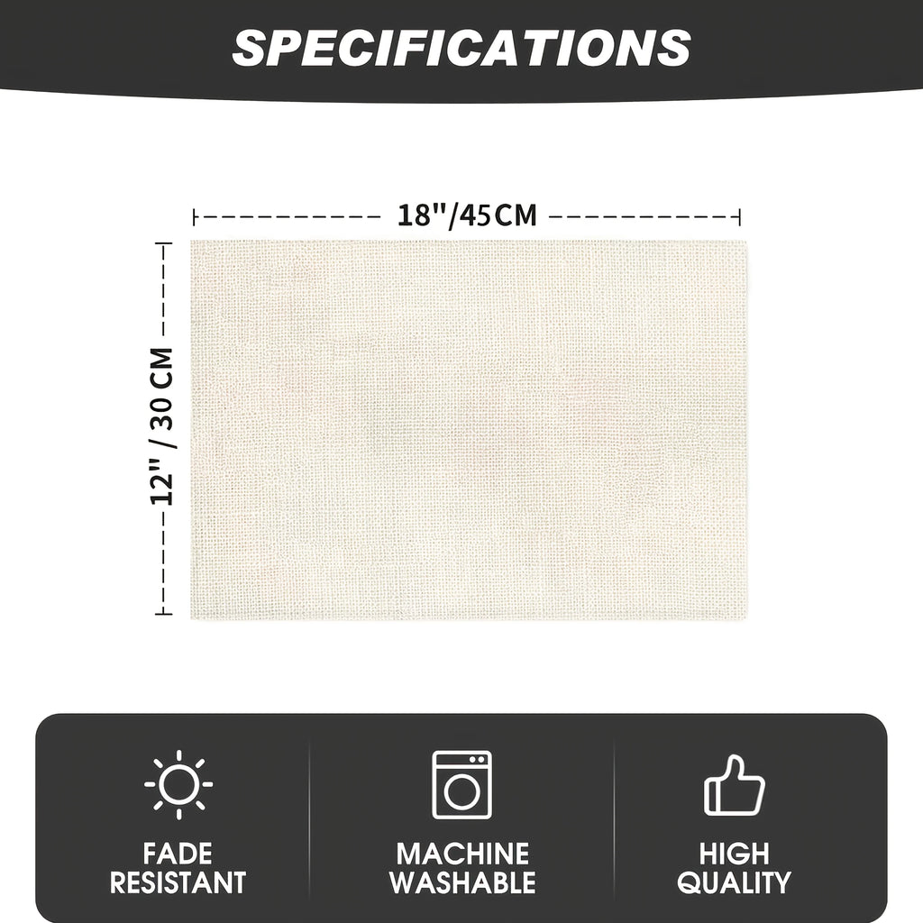 4pcs Thanksgiving Harvest Day Print Placemat Pumpkin Maple Leaf Vinyl Tableware Kitchen TableMat Coffe Cup Pad Non-slip Decorat