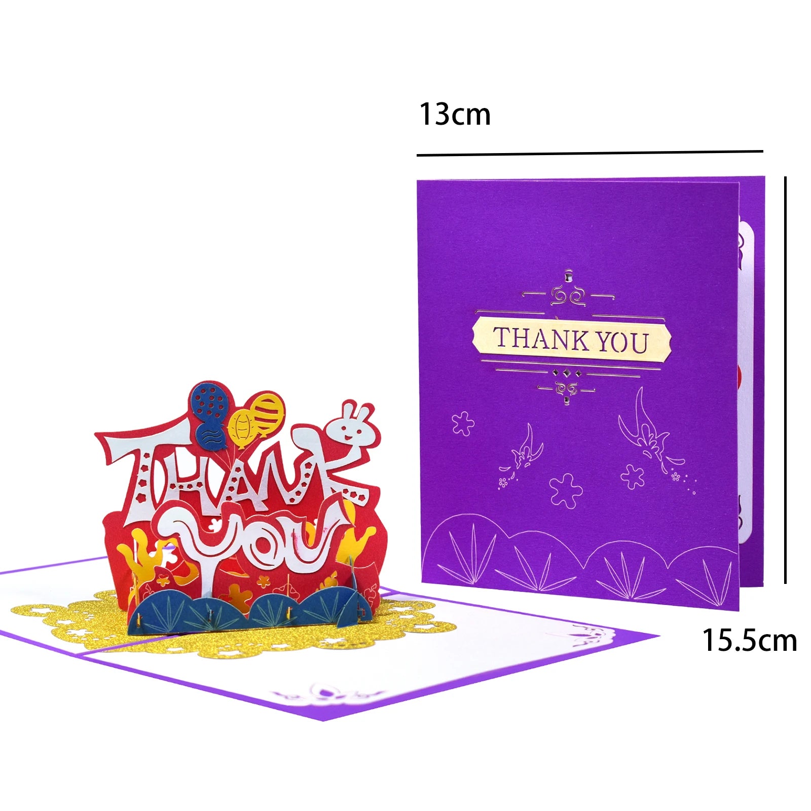 Thanksgiving Day Gift Card 3D Pop Up Give Thanks Thank You Greeting Cards