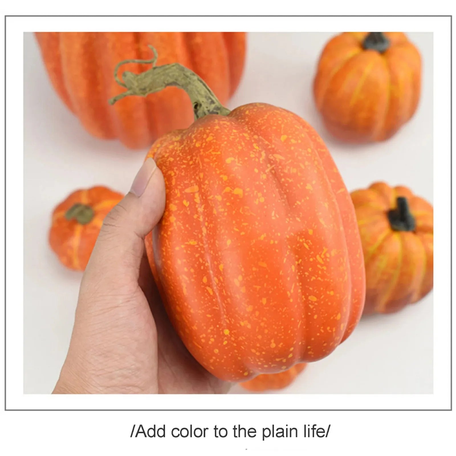 Thanksgiving Artificial Pumpkins Sets Assorted Big And Small Pumpkins Fake Pumpkins Farmhouse Fall Harvest Table Halloween Decor