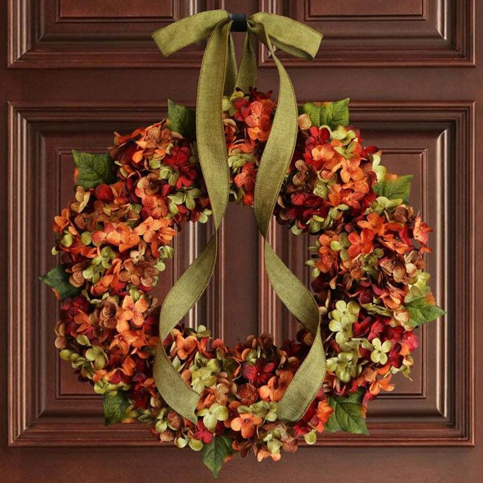 Autumn Thanksgiving Harvest Wreath - Realistic Red Fruit & Berry Wall Hanging for Festive Home Décor, Christmas & Seasonal Celeb