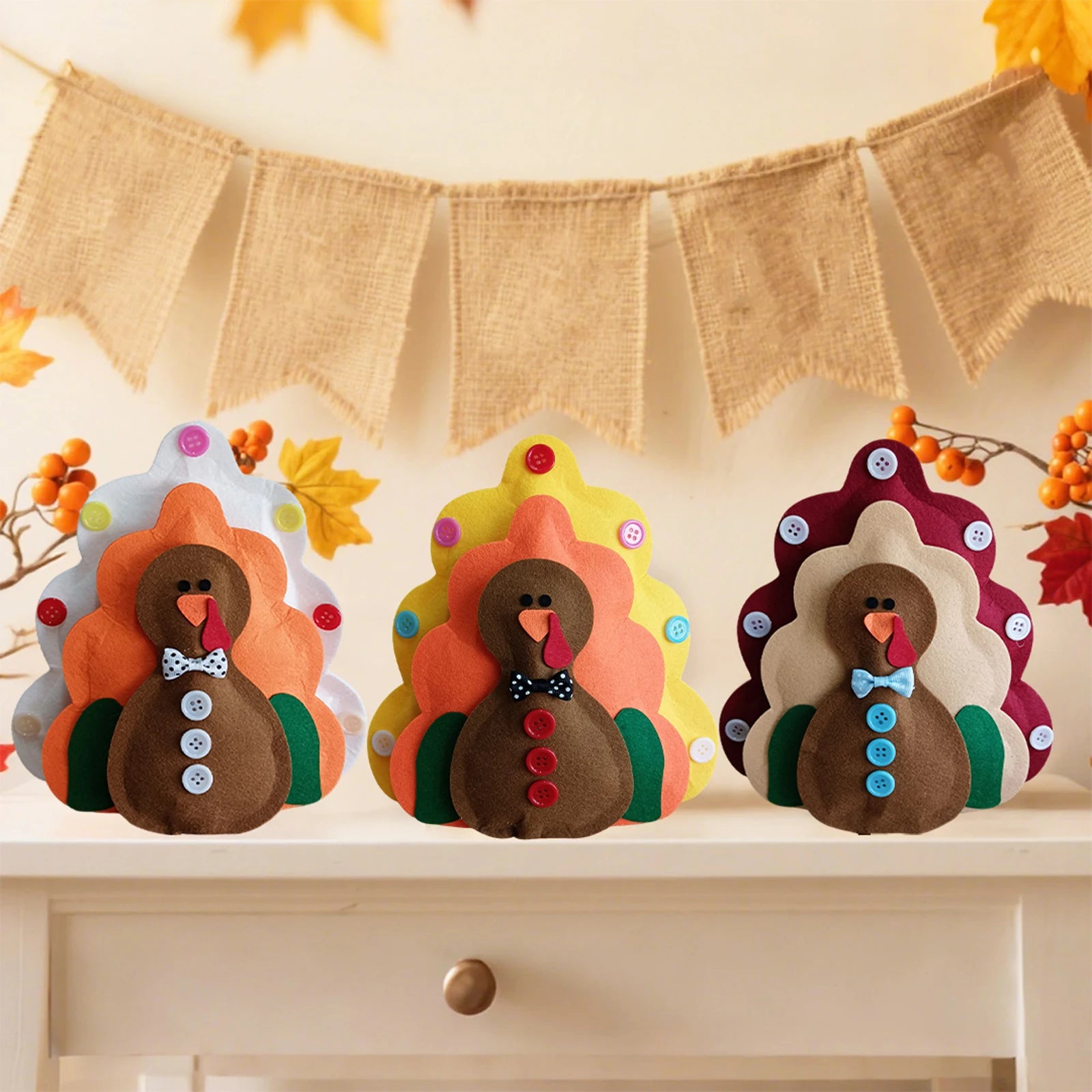 Thanksgiving Turkey Decoration Turkey Ornament Party Kitchen Table Decoration Christmas Pendant Supplies Festival Home Decor