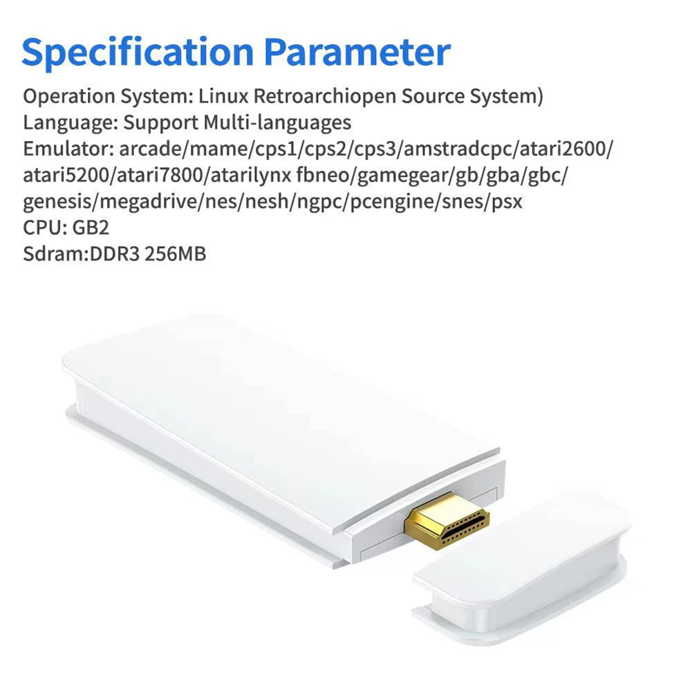 Gaming Console 58000 Games 256G TV Handheld Game Console 4K Wireless Gamepads HDMI-Compatible Wireless Controller for PS1 N64 DC