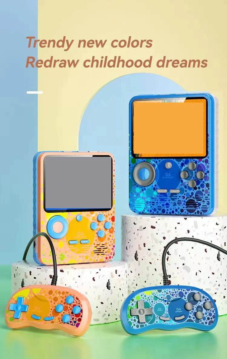 G6 Game Console 3 5 Inch Screen Handheld Game Device Portable Games Support 2 Players Video Gaming Machine for Kids