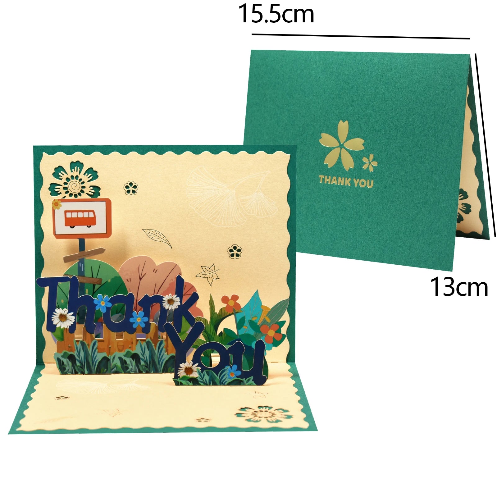 Thanksgiving Day Gift Card 3D Pop Up Give Thanks Thank You Greeting Cards