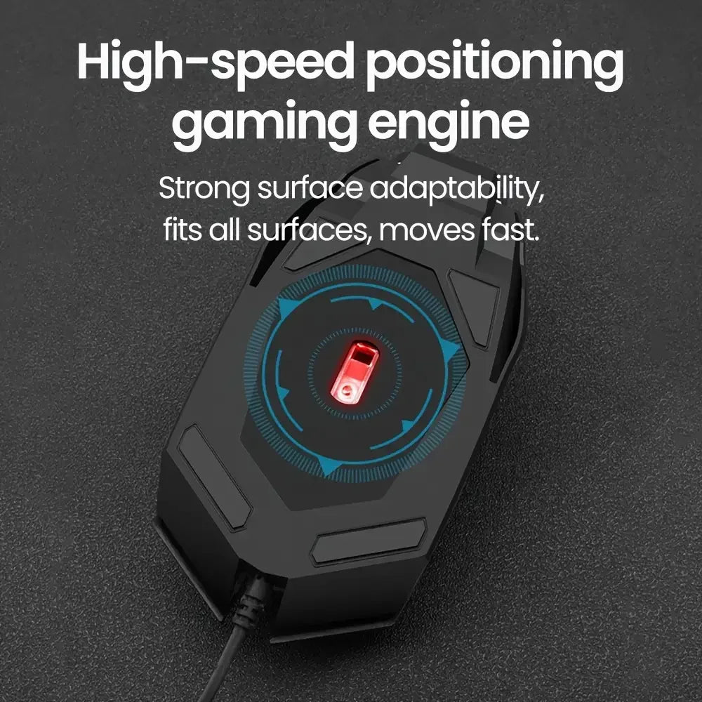 [Gaming Mouse] E-Sports Gaming USB Wired Mouse | LED Luminous Backlit USB Wired Mouse for Desktop PC Laptop Office Computer