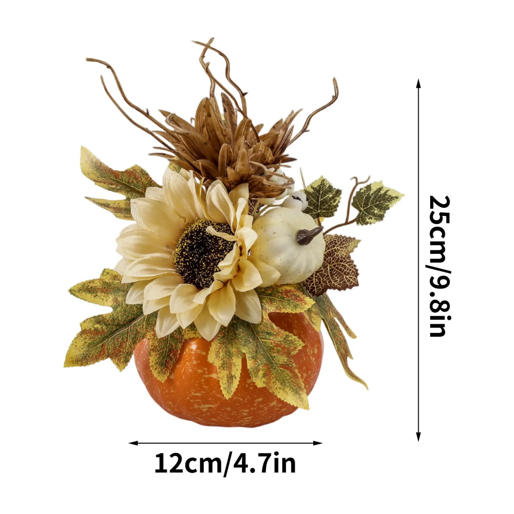 Thanksgiving Themed Artificial Mature Pumpkin Family Celebrate Festival Party Desktop Ornament Exquisite Holiday Decoration
