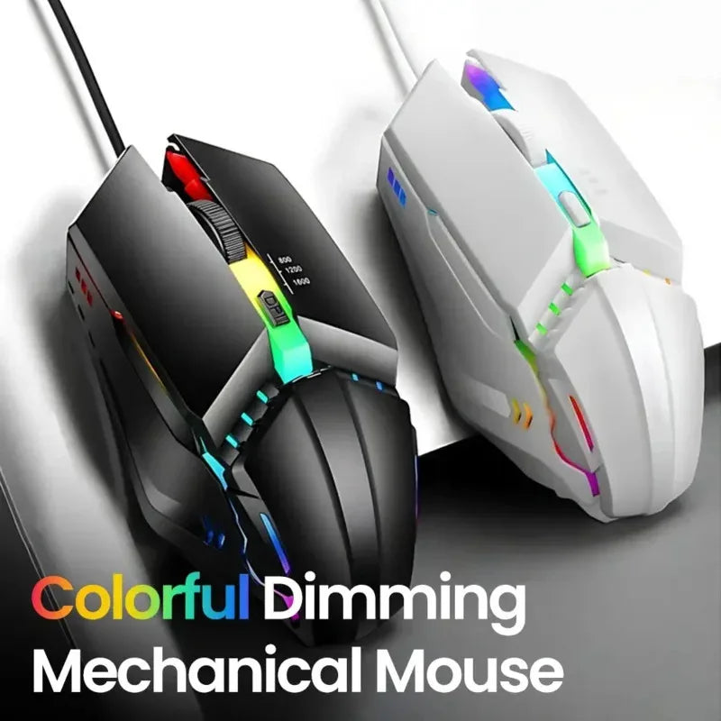 [Gaming Mouse] E-Sports Gaming USB Wired Mouse | LED Luminous Backlit USB Wired Mouse for Desktop PC Laptop Office Computer