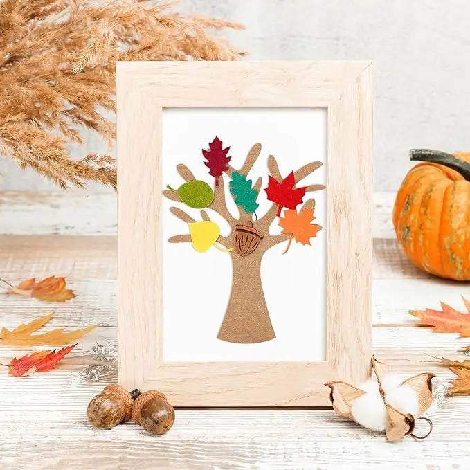 Thanksgiving Felt Tree Craft Kit Fall Tree Montessori Busy Board Family Decorations Activity Education Toy Wall Hanging Gifts﻿