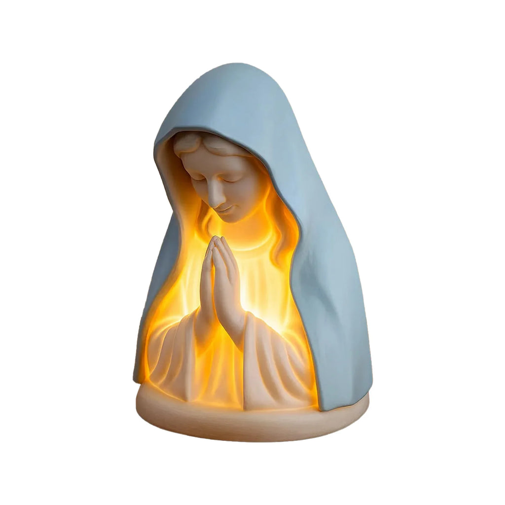 Thanksgiving Praying Lady Night Light Desktop Atmosphere Light Home Decoration Supplies Festival Gift For Family Friends