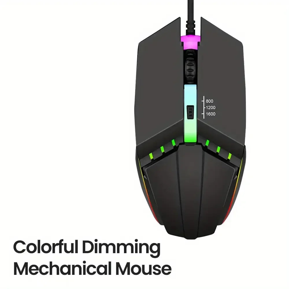 [Gaming Mouse] E-Sports Gaming USB Wired Mouse | LED Luminous Backlit USB Wired Mouse for Desktop PC Laptop Office Computer